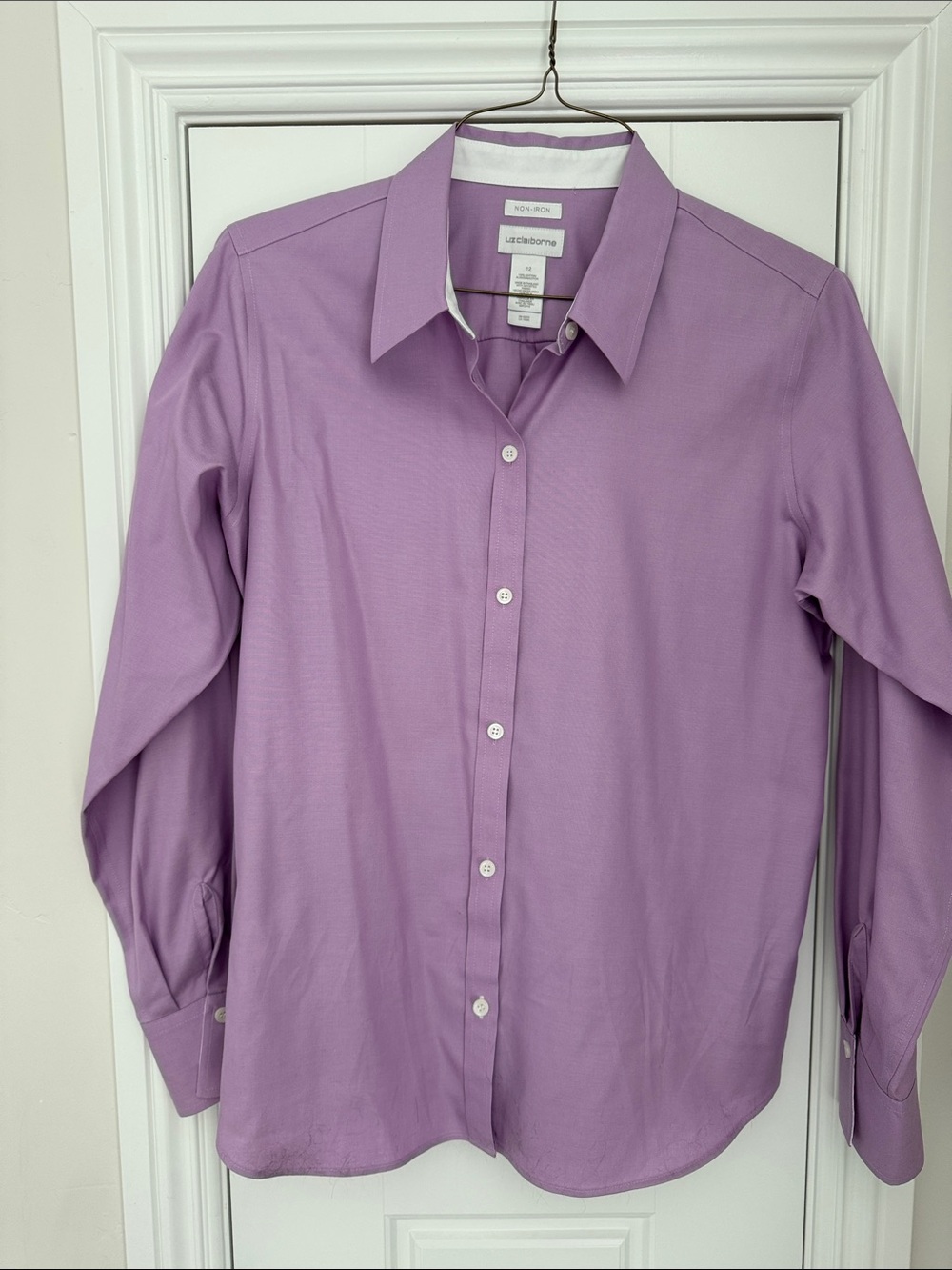 Liz Claiborne Lavender Button-Down Shirt